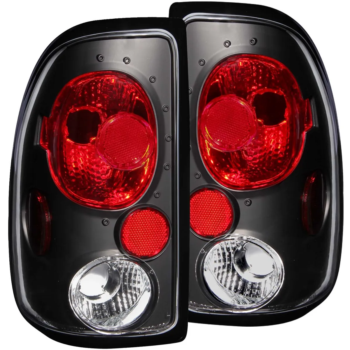 Tail Light Assembly; Clear Lens; Black Housing; Pair; product image