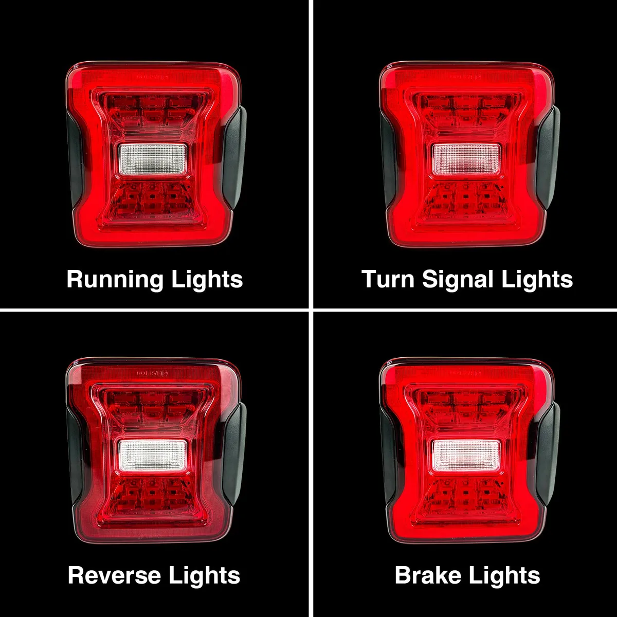 JK to JL Conversion Tail Lights - Red Lens For 07-18 Jeep Wrangler JK/ JKU(DOT Approved) product image