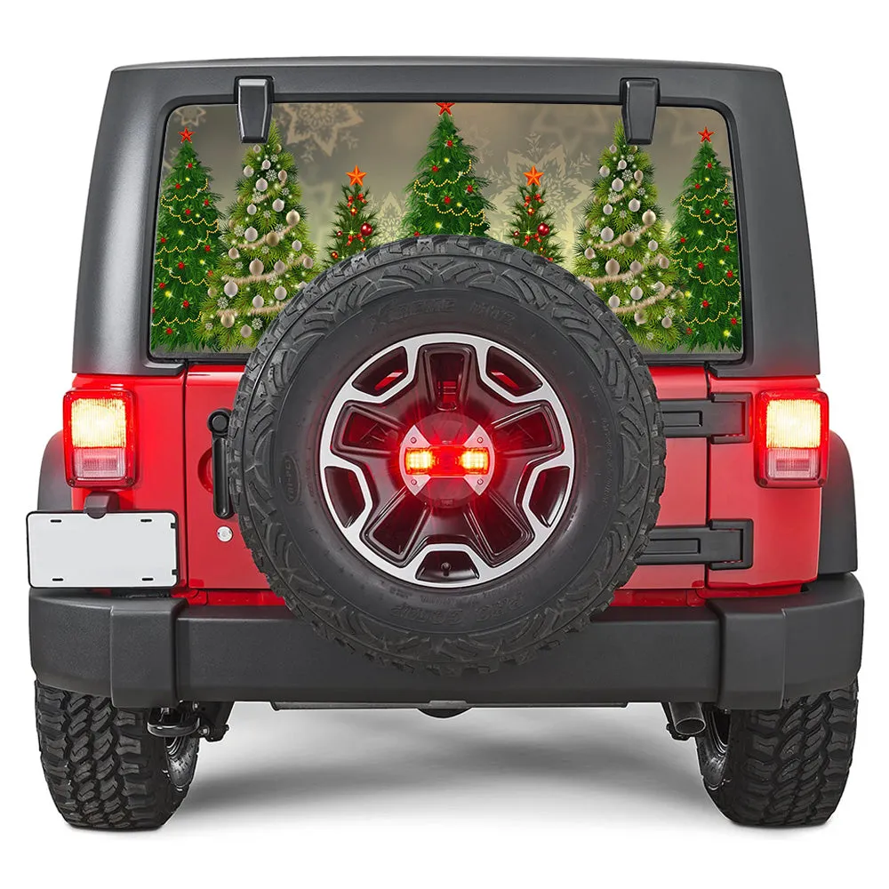 Xmas Tree Lights Rear Window Decal product image