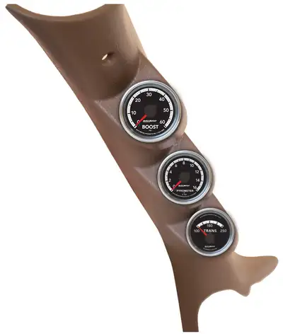 AutoMeter Pillar Kit, 100-250 Degree F/0-60 Psi/0-1600 Degree f, 10-19 Dodge Ram, Gen 4 Dodge Factory Match