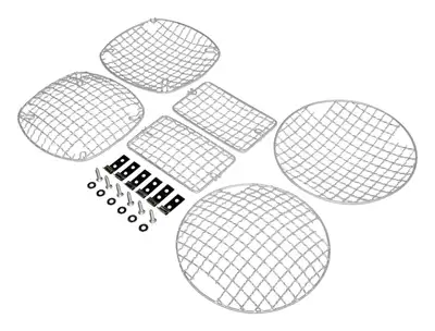 Crown Automotive Jeep Replacement RT Off-Road - Stainless Stainless Stone Guard Set