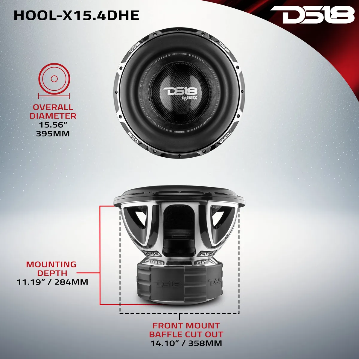HOOLIGAN X 15" High Excursion Subwoofer 4000 Watts Rms 4" DVC 4-Ohm product image