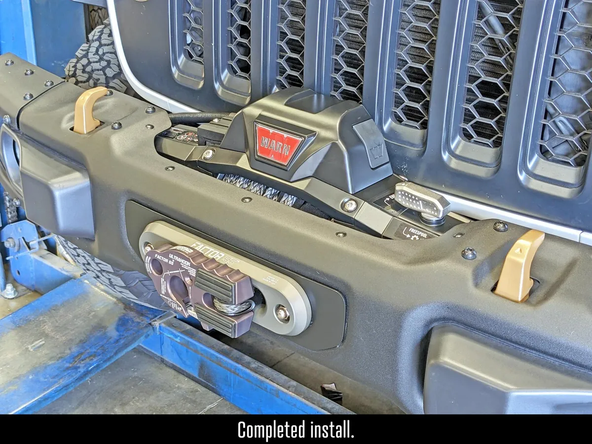 JL/JT Winch Plate Kit for Factory Steel Bumper (for use with or without CE-9033JLS RockJock Towing Kit) RockJock 4X4 product image