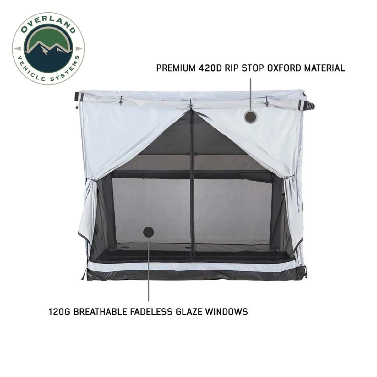 LD P.S.T. - Portable Safari Ground Tent Large, Grey Body and Grey Trim Overland Vehicle Systems product image