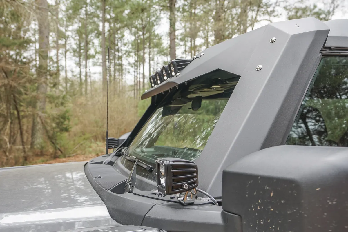 ViCowl; 2 Stage Black Powder Coated; Combines Roof Visor And Cowl; product image