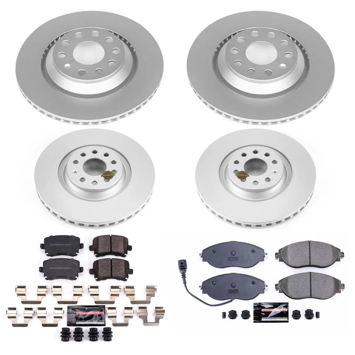 Z23 Sport Geomet Coated Rotor Kit For European Vehicles: Genuine Geomet Fully Coated Rotors; Carbon-Fiber Ceramic Pads W/Hardware product image