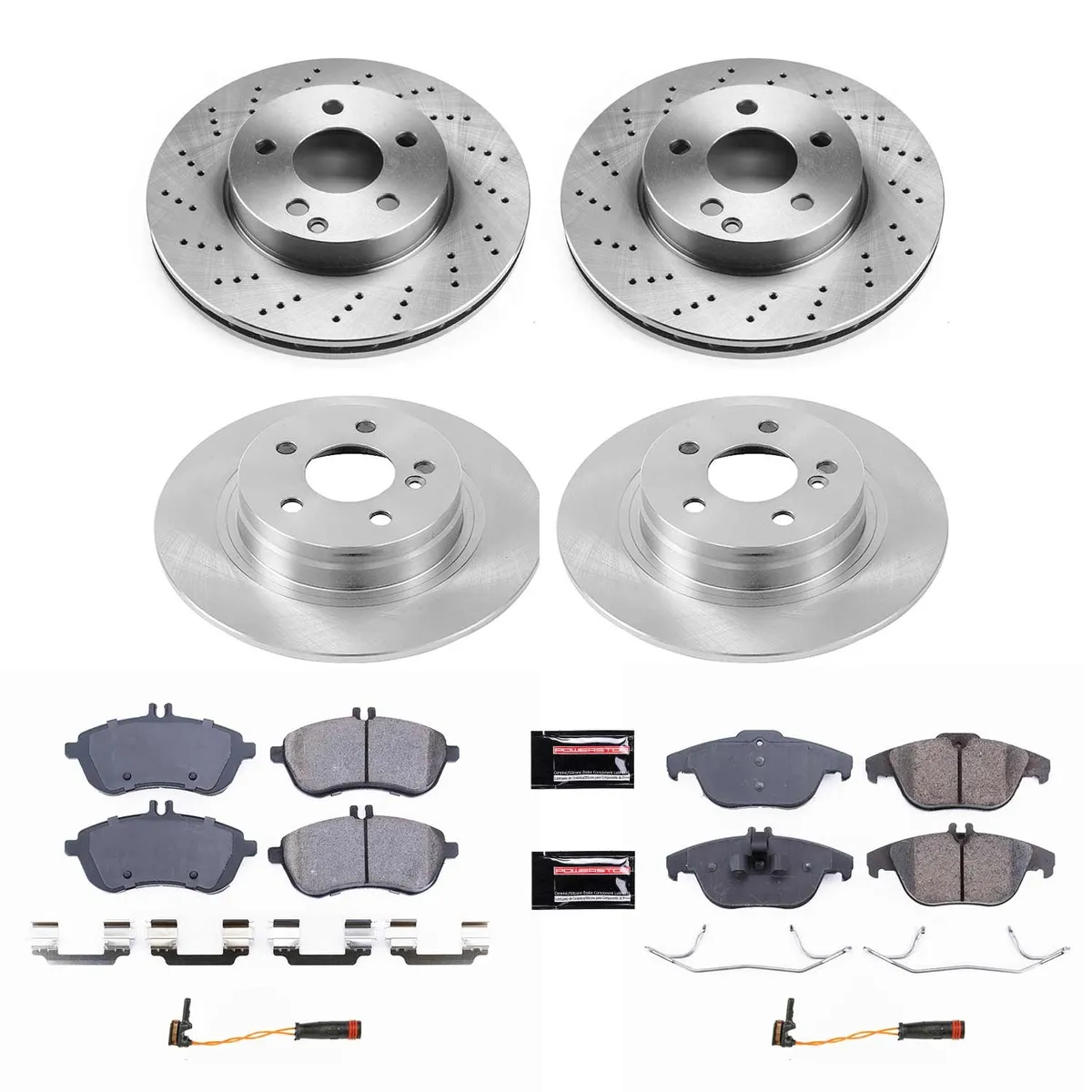 Z17 Direct Replacement Kit: Rotors; Ceramic Pads W/Hardware; Pad Sensors product image