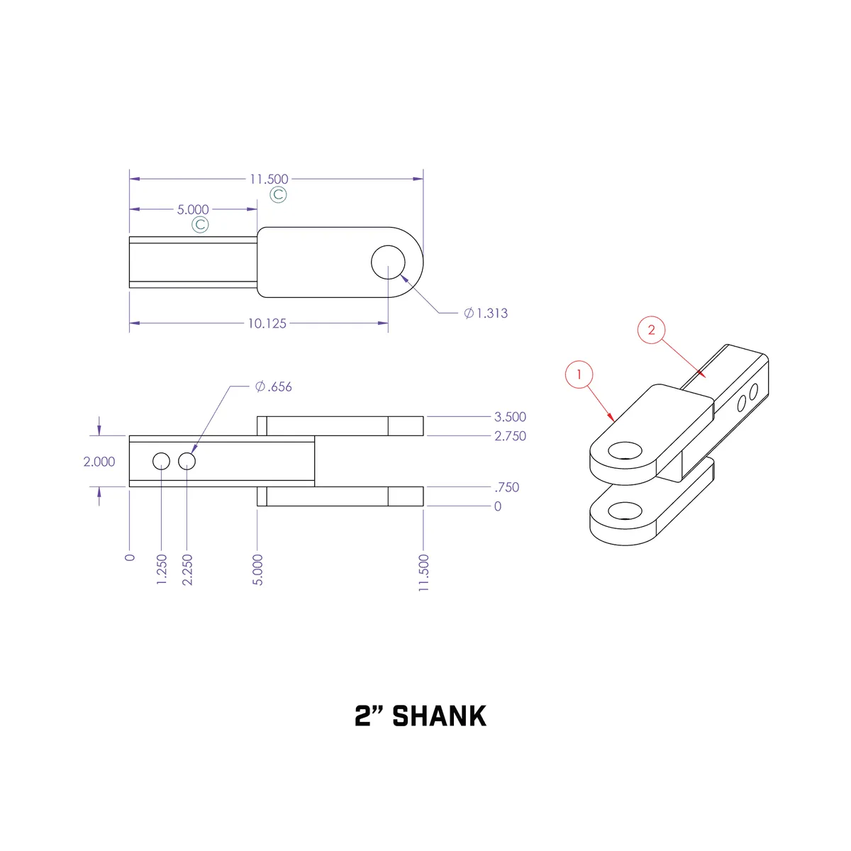 Hammer Strap 25in Shank 2K TW 21K Towing product image