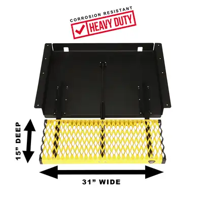 Carr CARR - 501067 - WTS; 31 in. Retractable Step (Undermount,Ext Flat Surf); XP3 Blk /XP7 Sfty Ylw