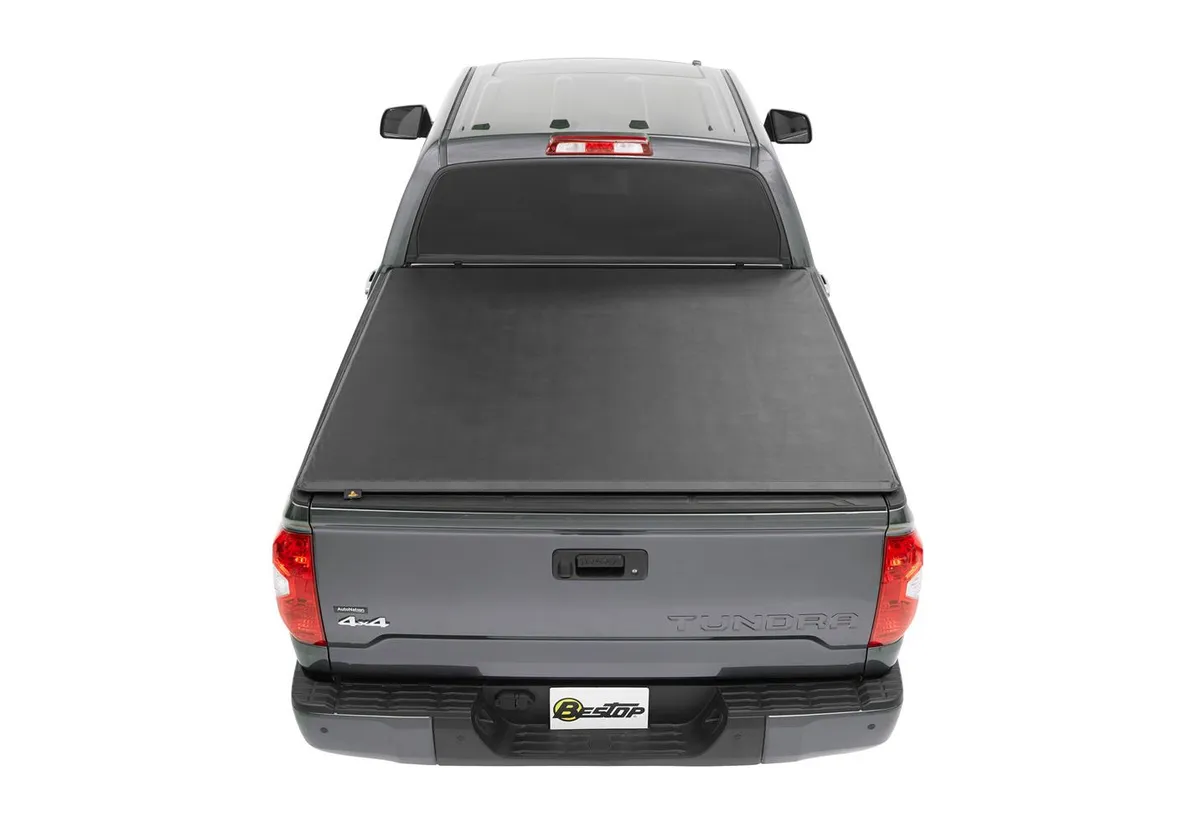 Bestop EZ-Roll SoftTonneau Cover For Toyota 2005-2023 Tacoma 5.0 Foot Black Tailgate Spoiler Not Included Bestop