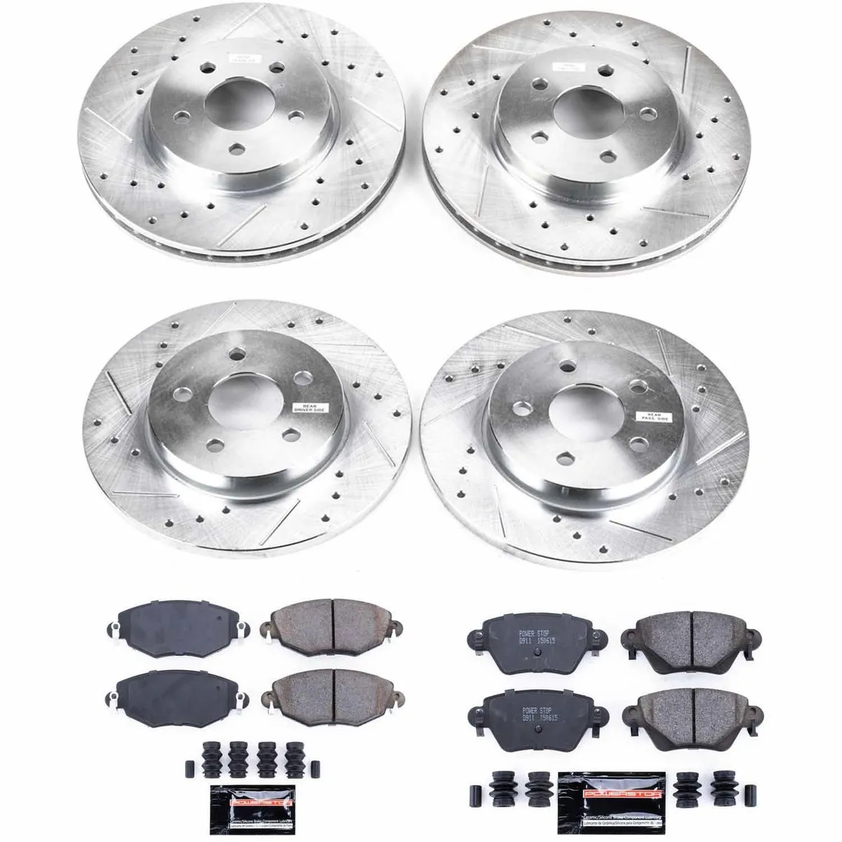 Z23 Evolution Sport Upgrade Kit: Drilled/Slotted Rotors; Carbon-Fiber Ceramic Pads W/Hardware product image