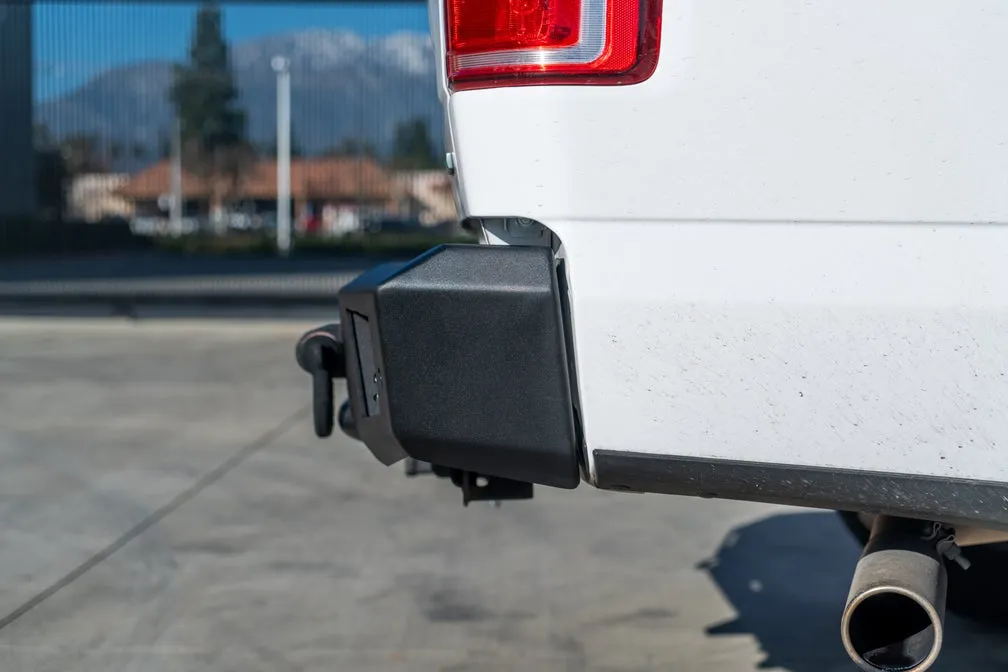 Ambush Series Rear Bumper; 3/16 And 1/4 in. Roll Steel; Non Winch; 30 in. Dual Row/2 Cube Style LED Light Mount; Black; Steel; product image