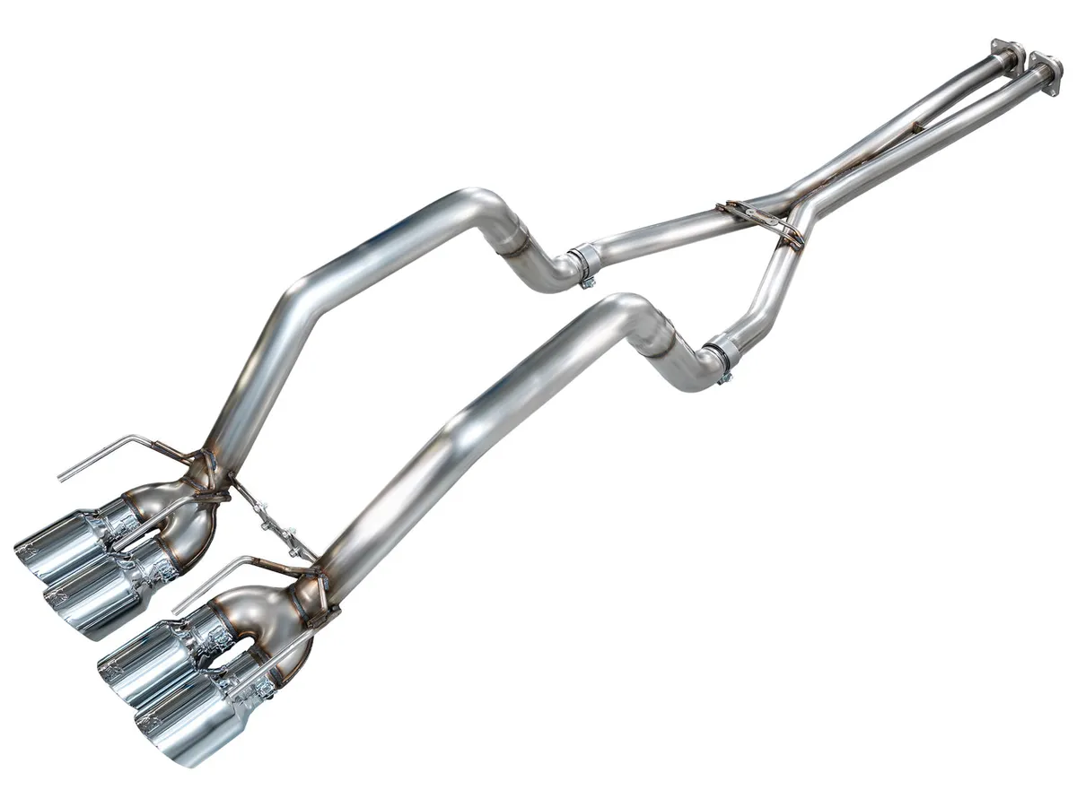 AWE Touring Edition Axleback Exhaust for C6 Chevrolet Corvette 6.2L (2009-2013) - Chrome Silver Tips 3015-42662 product image
