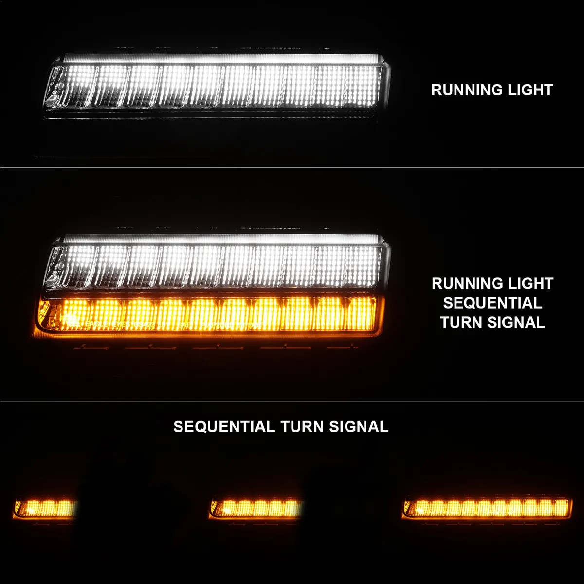 Jeep Wrangler 18-25 / Gladiator 20-25 LED Fender Lights Smoke Lens w/ Sequential Signal (For Models w/ Factory Halogen Fender Lights) product image