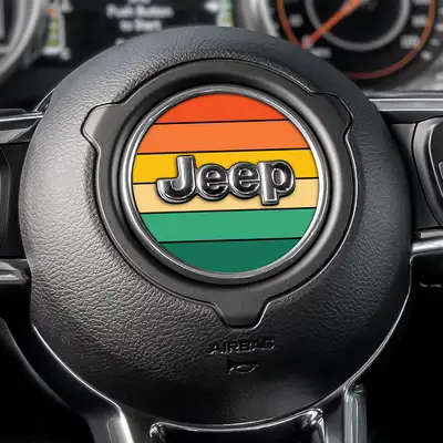 Under The Sun Inserts Retro Stripes Steering Wheel Decal