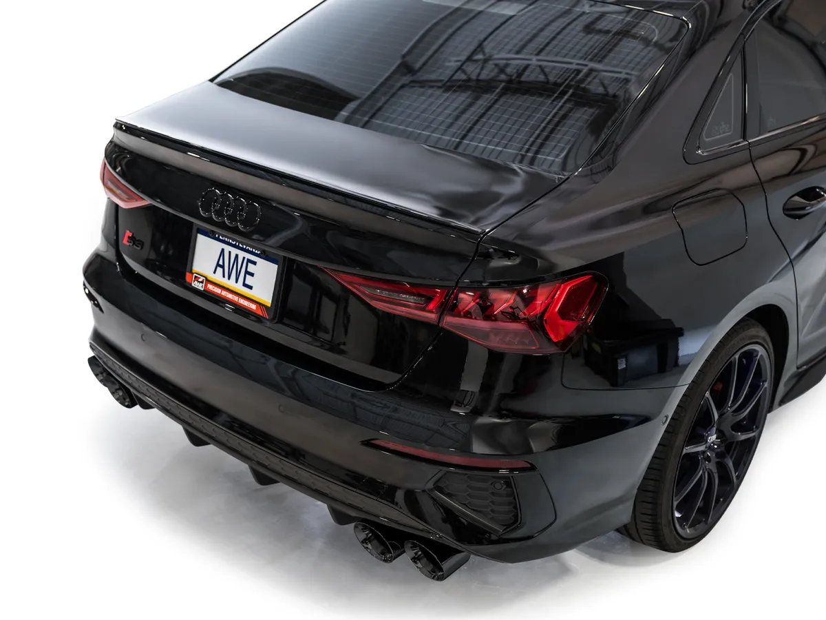 AWE Track Edition Exhaust for Audi 8Y S3 - Chrome Silver Tips product image