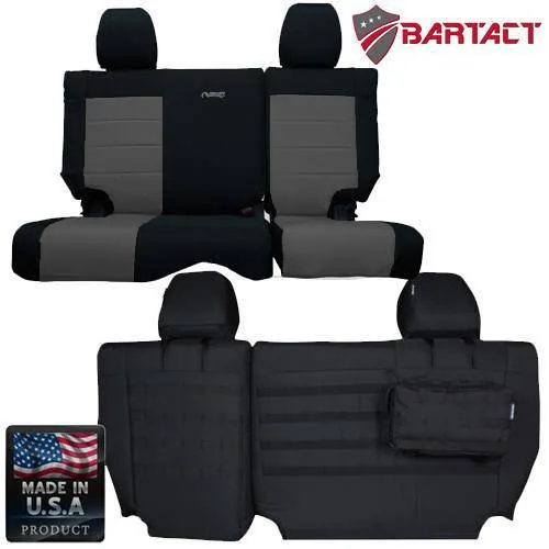 Rear Bench Tactical Seat Covers for Jeep® Wrangler JKU 2007 4 Door w/ MOLLE | Bartact® product image
