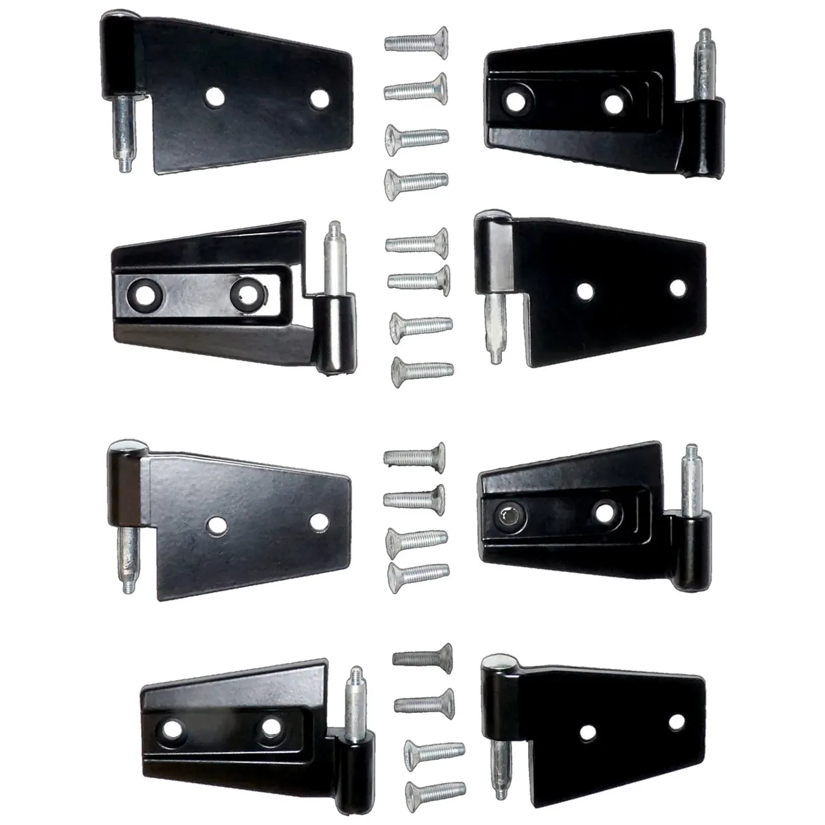 Black Door Hinge Kit Black Primer Door Hinge Set (Door Side);includes 4 Left And 4 Right Hinges And Hardware;hinges Work For Upper or Lower Position of Front or Rear Doors; product image
