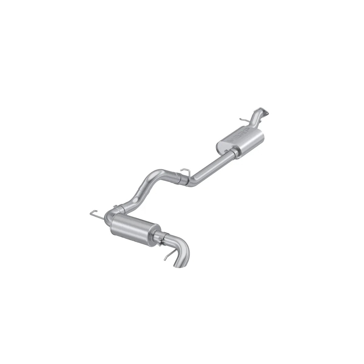 Armor Lite Cat Back Exhaust System; 3 in.; Aluminized; Single Rear Exit; 3 in. Turn Down Tail; High Clearance; Touring Profile; product image