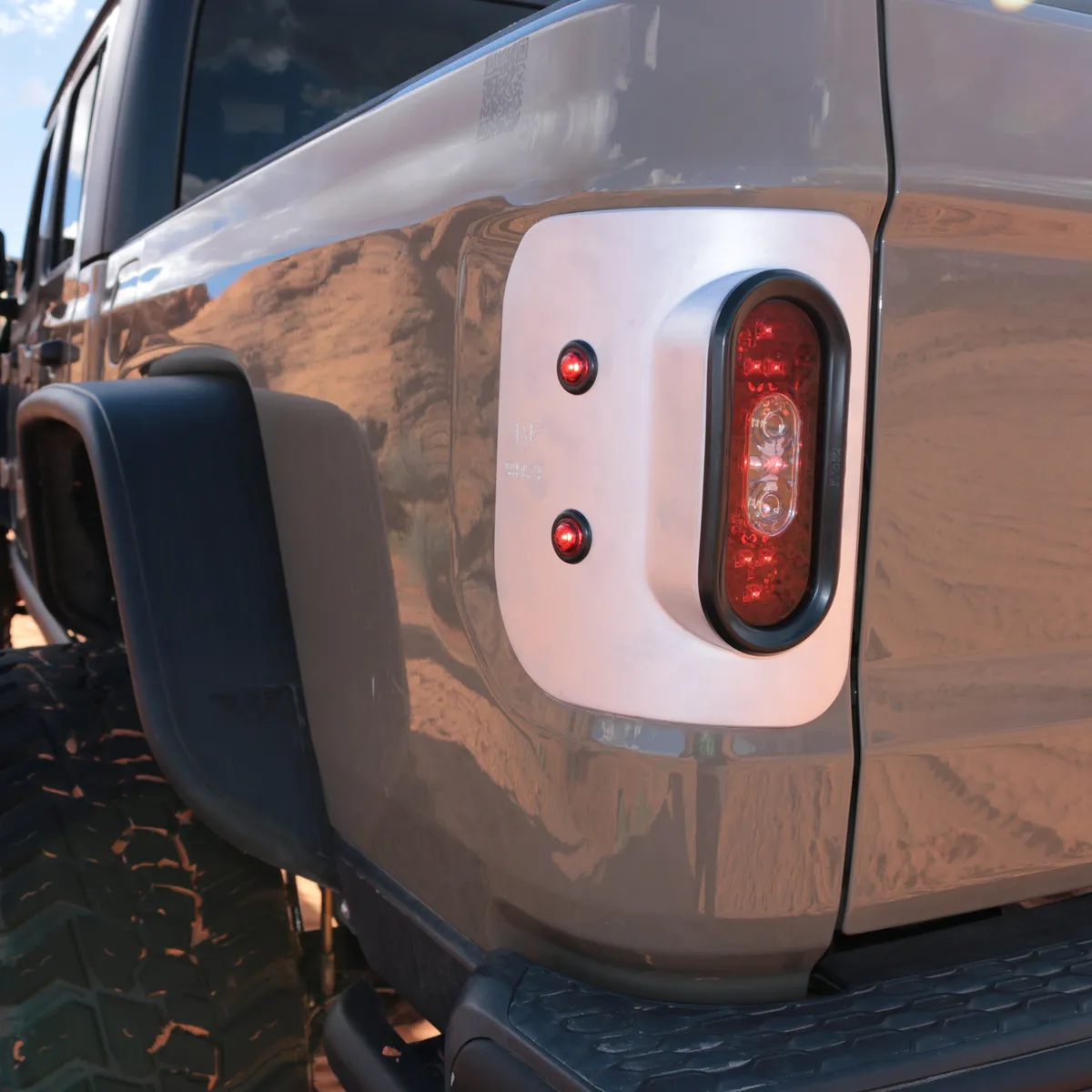 Jeep JT Gladiator Off Road LED Tail Light Kit - Raw Aluminum product image