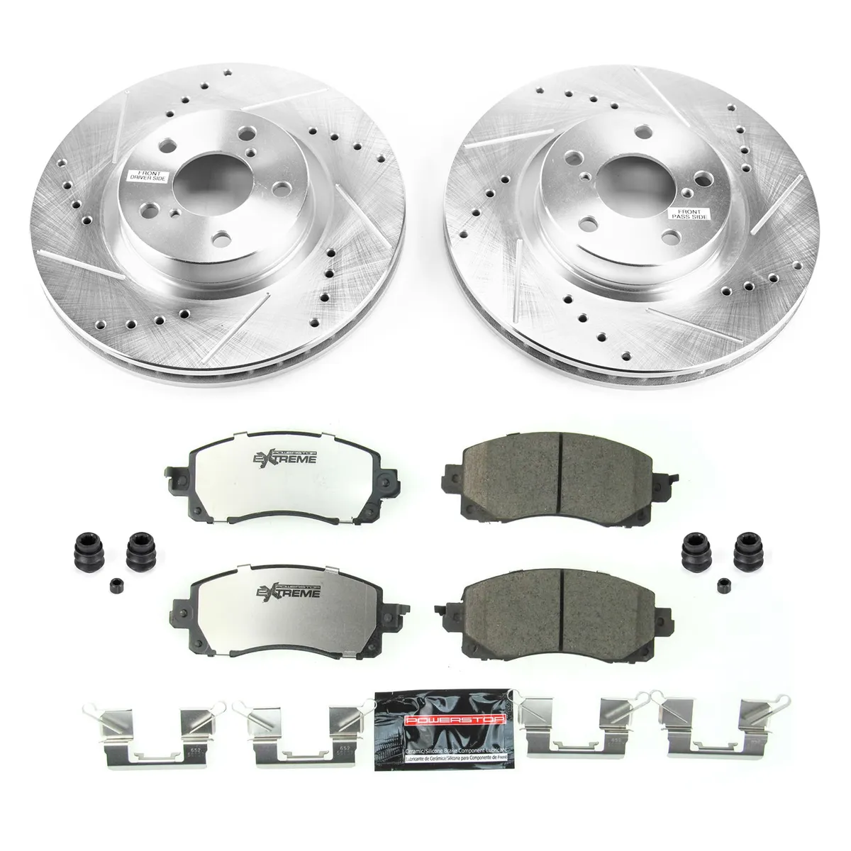 Z26 Street Warrior Upgrade Kit: Drilled/Slotted Rotors; Carbon-Fiber Ceramic Pads W/Hardware product image