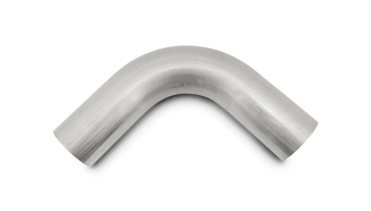 Vibrant Performance 90 Degree Stainless Steel Bend; 2.5 in. OD; 3.75 in. Centerline Radius; 6 in. Leg Length From Tangent; 0.049 in. Tube Thickness; 18 Gauge Wall Thickness; 321 Stainless Steel;