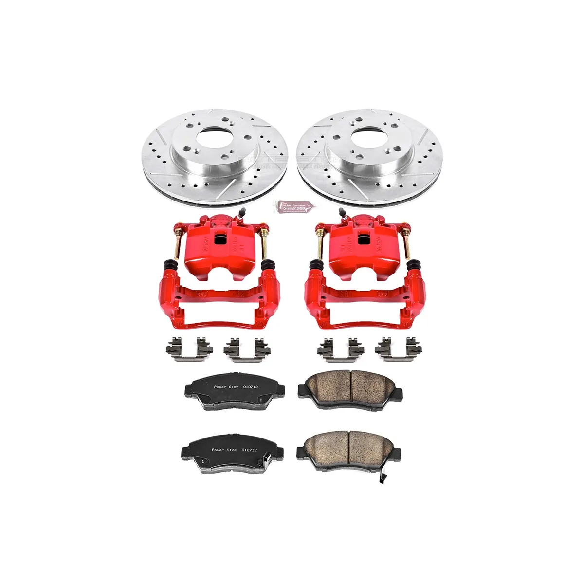 Z23 Evolution Sport Upgrade Kit: Drilled/Slotted Rotors; Carbon-Fiber Ceramic Pads; Powder Coated Calipers product image