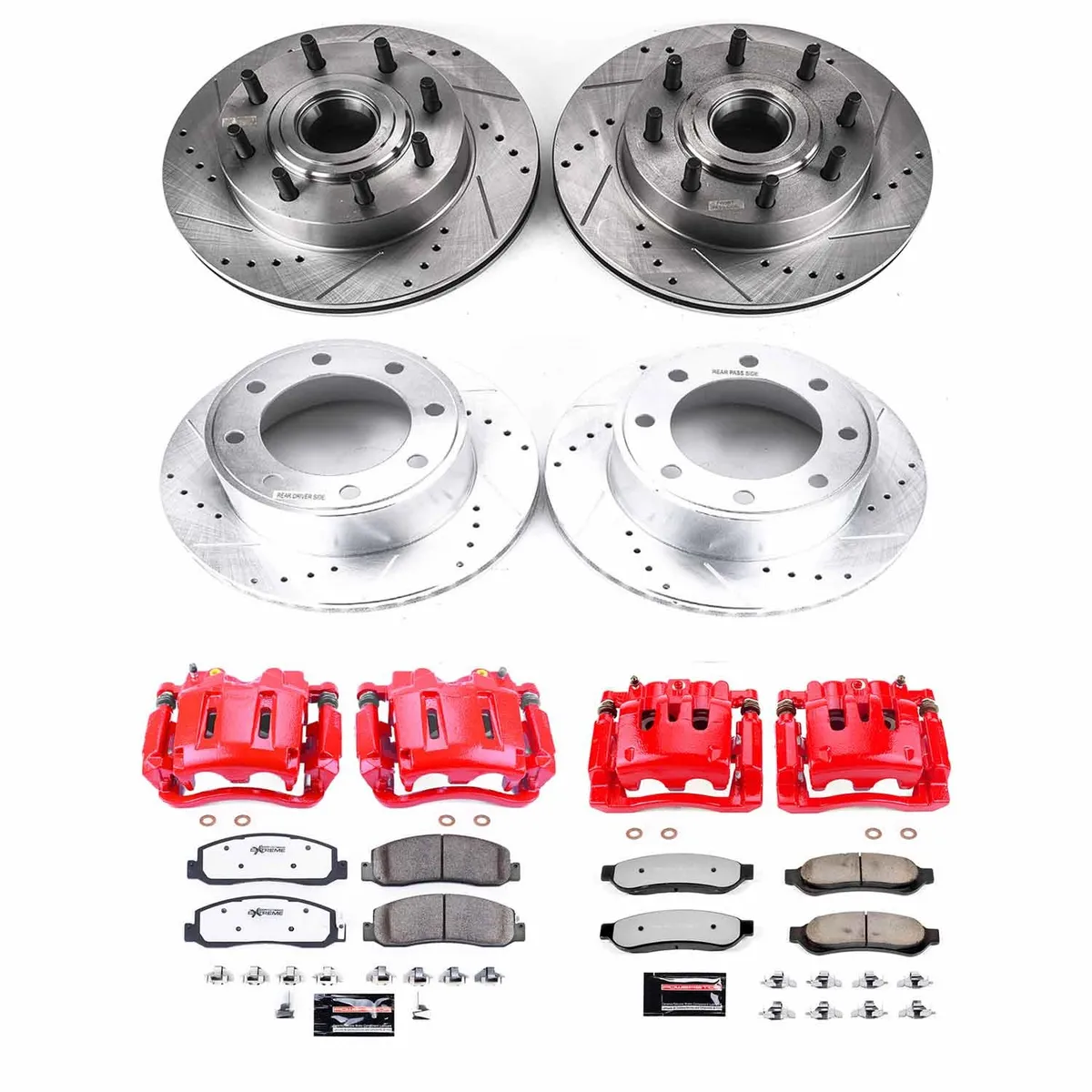 Z36 Truck/Tow Upgrade Kit: Drilled/Slotted Rotors; Carbon-Fiber Ceramic Pads; Powder Coated Calipers product image