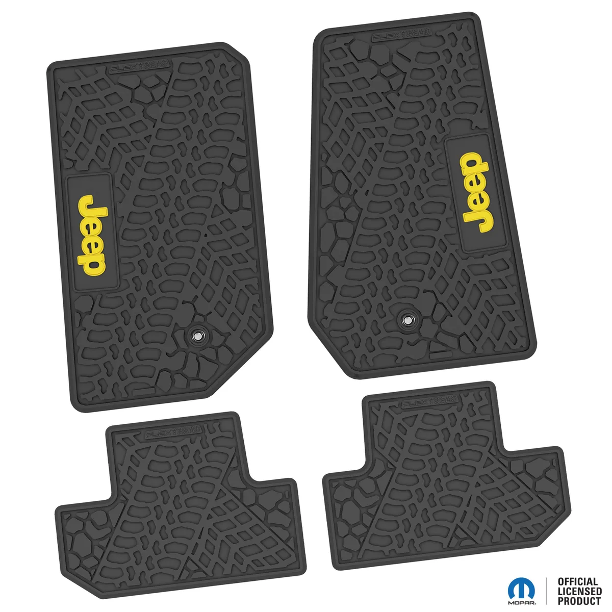 07-13 Jeep JK 2 Dr Front -Tire Tread/Scorched Earth Scene w/ JEEP Insert - Black w/ Silver Insert product image