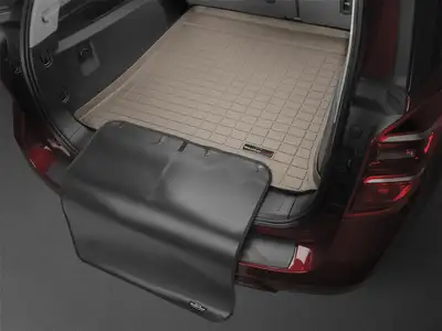 Weathertech Cargo Liner w/Bumper Protector; Tan; Behind 2nd Row Seating;
