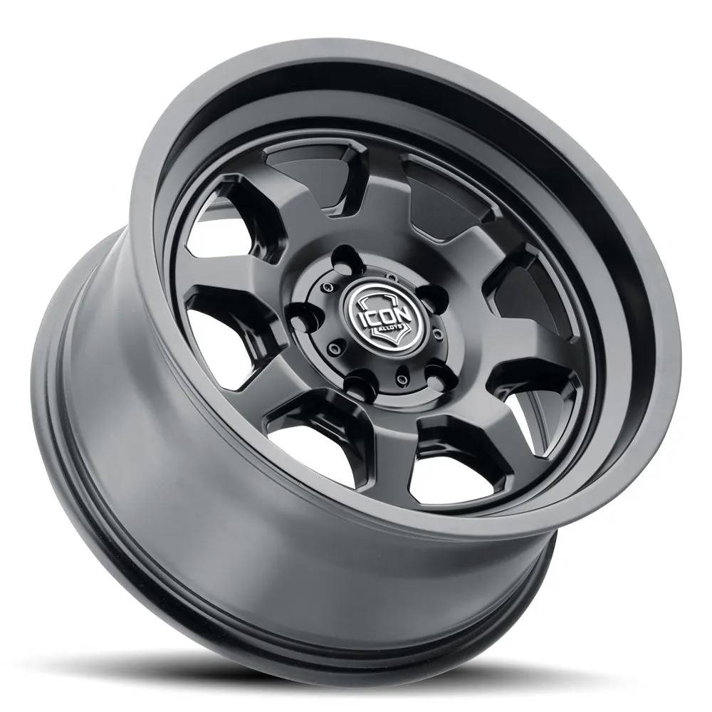 ICON Alloys Nuevo, Satin Black, 17 x 8.5 / 5 x 5, -6mm Offset, 4.5" BS product image