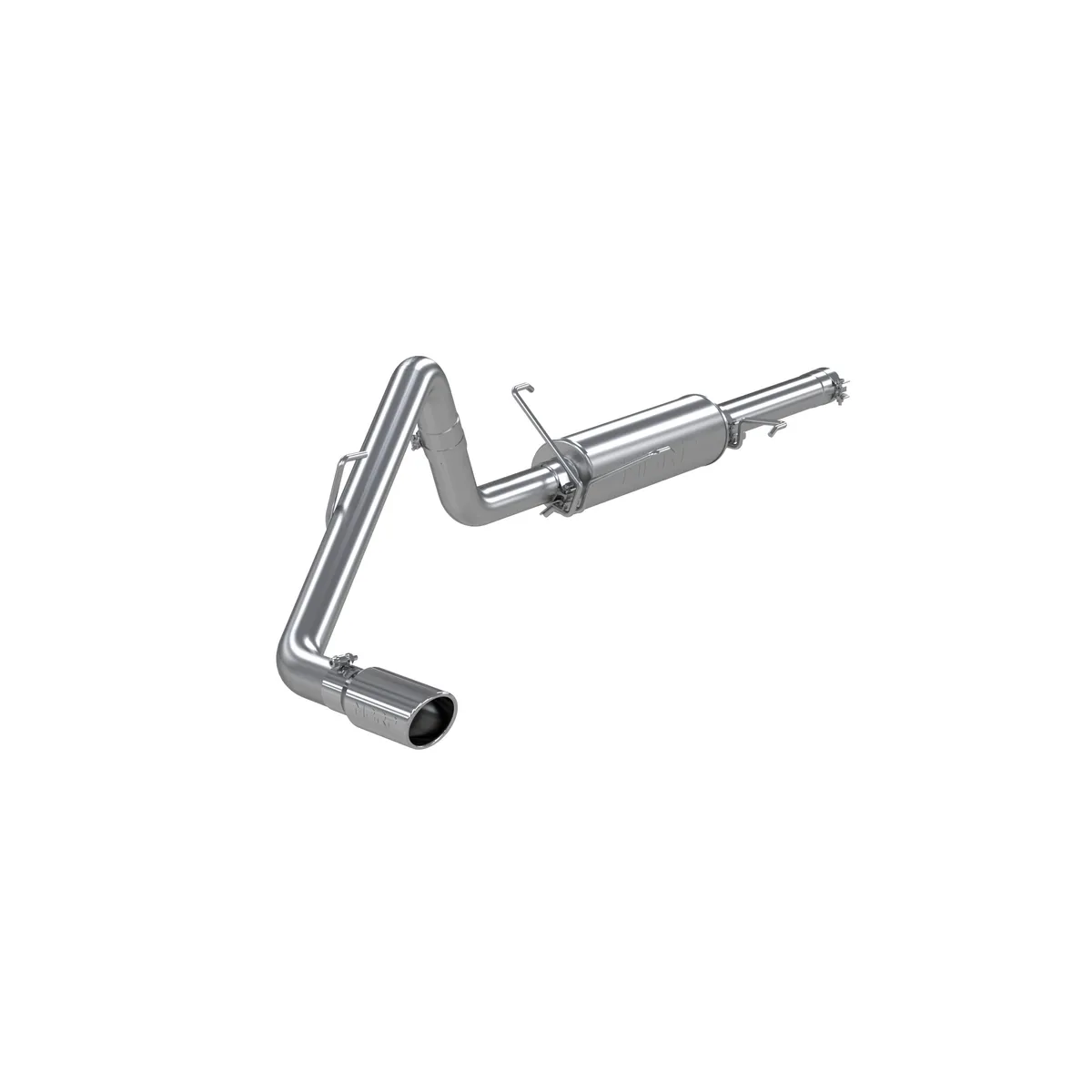 Armor Lite Cat Back Exhaust System; 3 in.; Incl. Extension Pipe/Muffler/Tailpipe/Hardware/4 in. OD Tip; Single Side Exit; Aluminized; product image