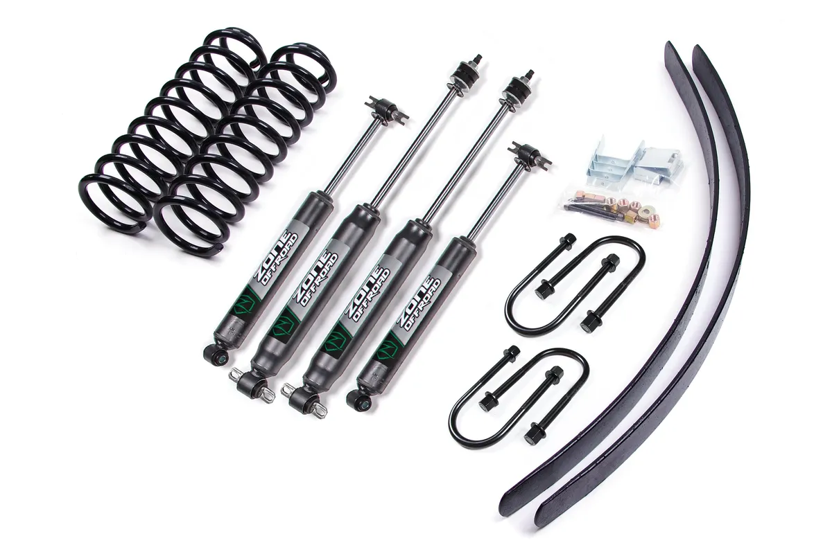 1984-2001 Jeep XJ 3 Suspension Lift Kit w/Dana35 Axle - Front Coil w/Rear Add a Leaf - Fox 2.0 Adventure Series Shocks product image