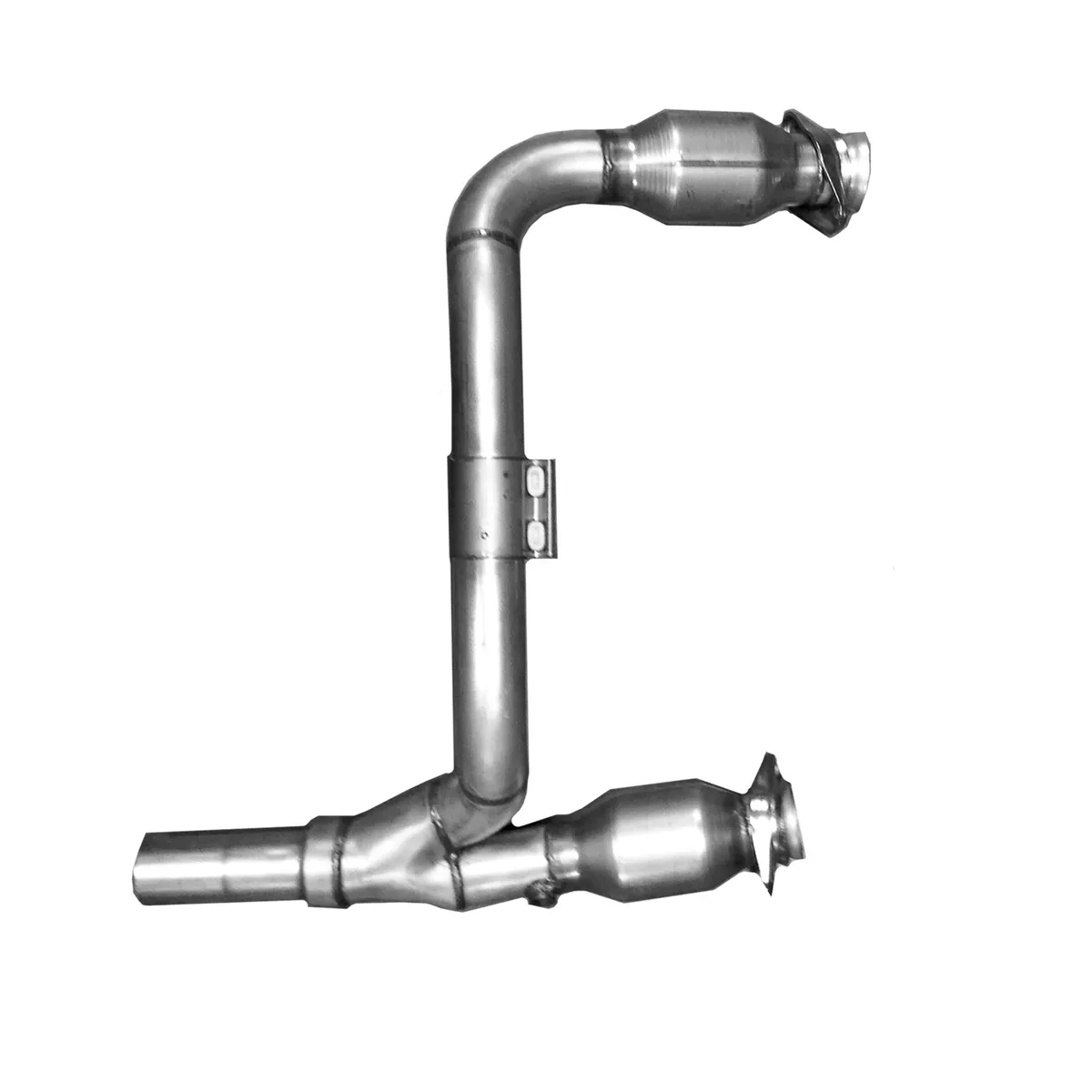 Jeep Wrangler 3.8 1-5/8 Long Tube Exhaust Headers With High Flow Cats Polished Silver Ceramic 07-11 product image