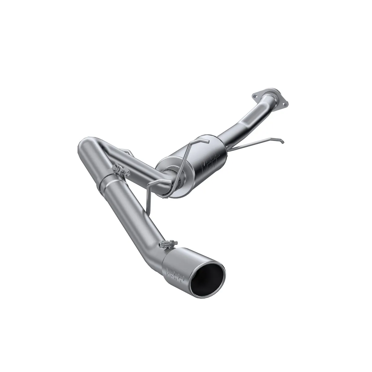 Armor Lite Cat Back Exhaust System; 3 in.; Incl. Ext. Pipe/Muffler/Over Axle Pipe/Tailpipe/Hardware/4 in. OD Tip; Single Side Exit; Aluminized; product image