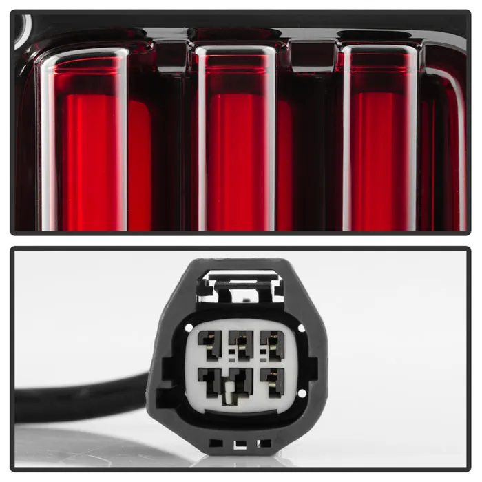 Jeep Wrangler (JK JKU) 07-18 Version 2 Light Bar Sequential Turn Signal LED Tail Lights - Red Clear product image