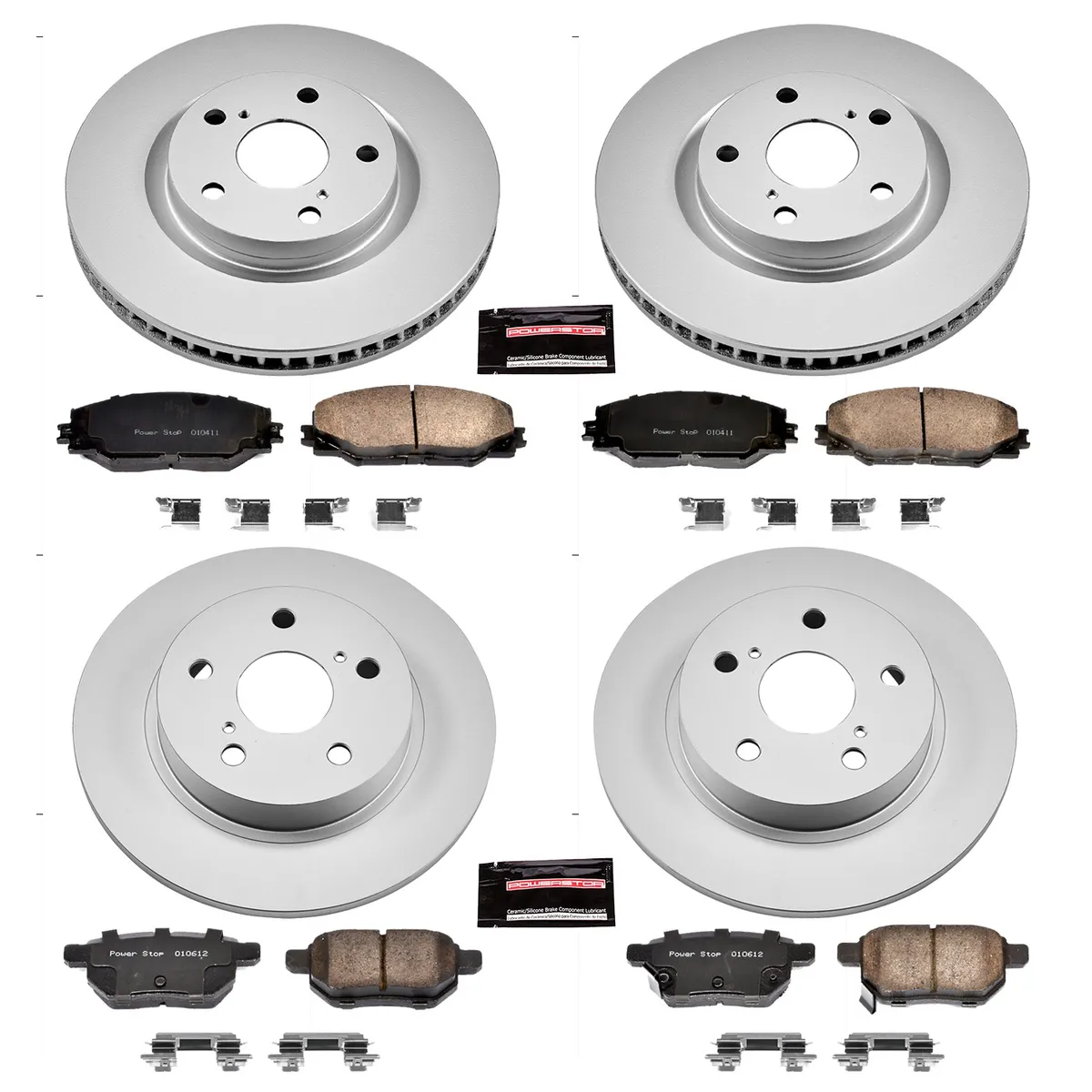 Z17 Geomet Coated Rotor Kit: Genuine Geomet Fully Coated Rotors; Ceramic Pads W/Hardware product image
