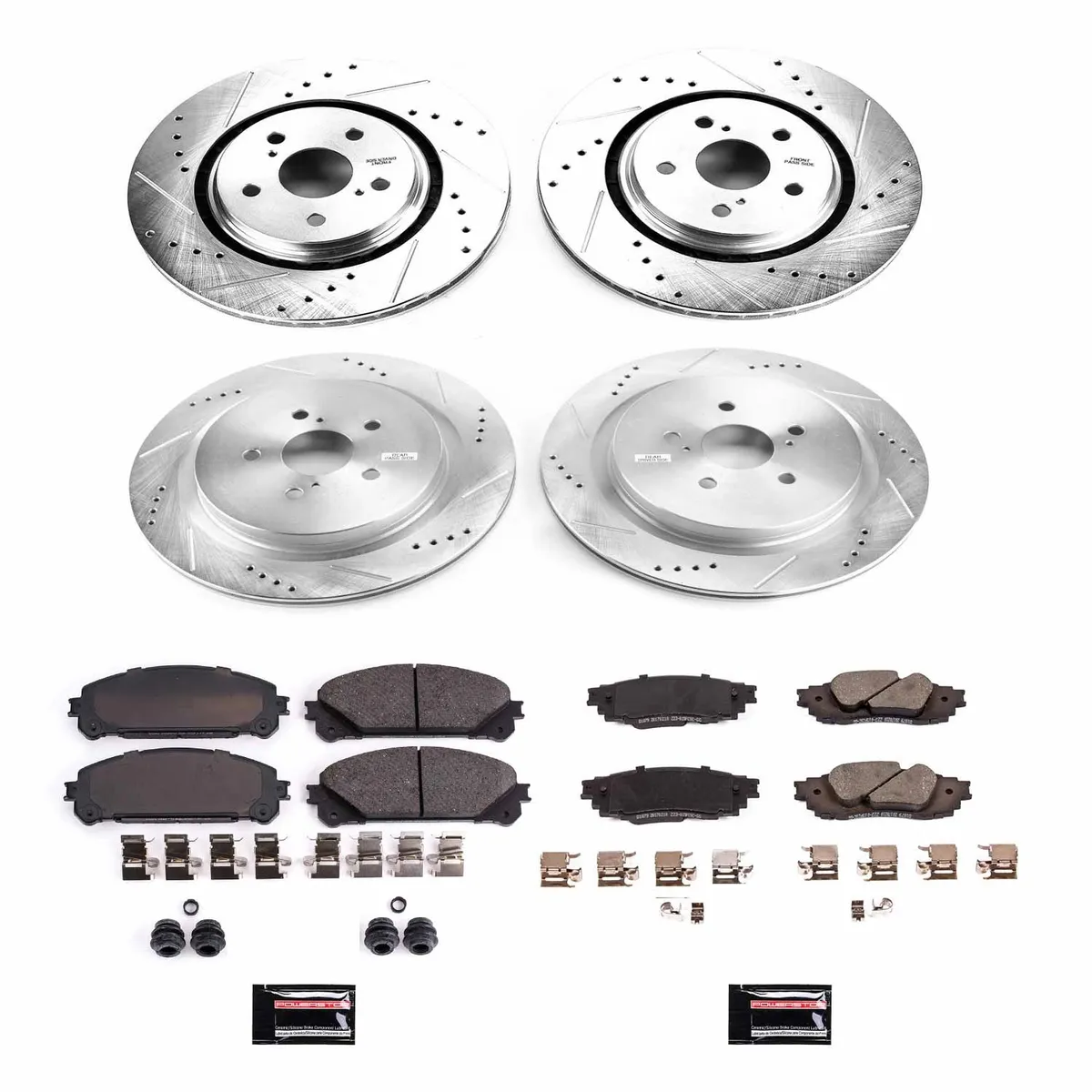 Z23 Evolution Sport Upgrade Kit: Drilled/Slotted Rotors; Carbon-Fiber Ceramic Pads W/Hardware product image