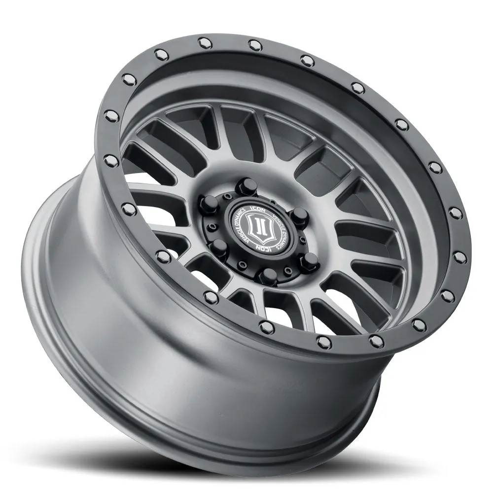 Alpha Wheels 17 x 8.5 Titanium Matte 6 x 5.5in 4.75-In 0mm 106.1mm 2500 Lbs product image
