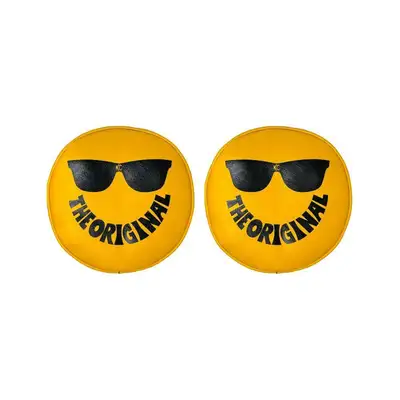 KC HiLiTES KC HiLiTES 5805 Cover - Retro 8 Vinyl Yellow w/ THE ORIGINAL Smiley Sunglasses (pr)