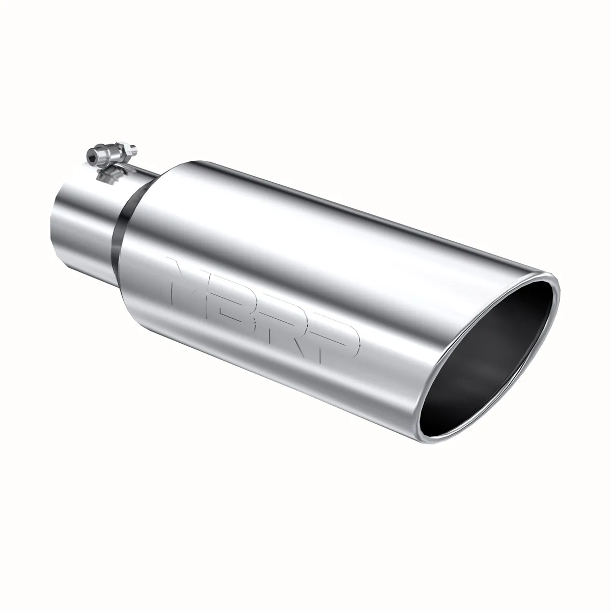 Armor Pro Exhaust Tip; 4 in. Inlet Diameter; 6 in. Outlet Diameter; 18 in. Length; Rolled Edge; 304 Stainless Steel; Mirror Polished; product image