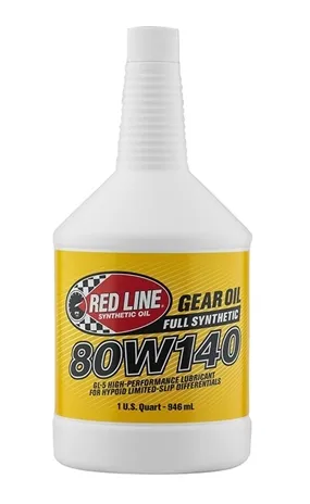 80W140 Gear Oil Synthetic GL-5 Differential Gear Oil 1 Quart Red Line Oil product image