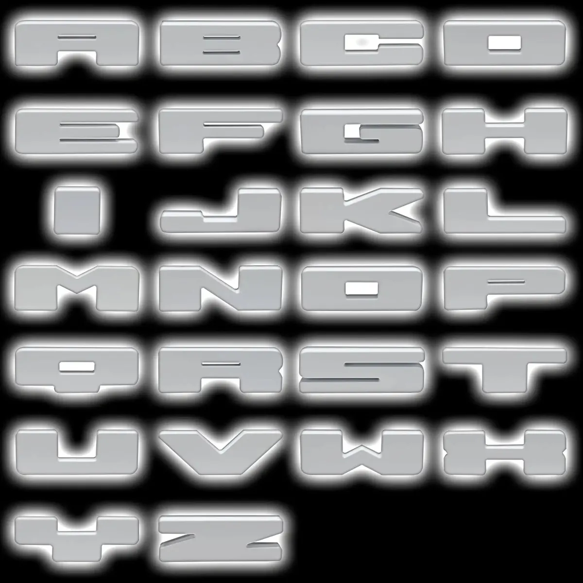 ORACLE Lighting Universal Illuminated LED Letter Badges - Matte White Surface Finish - A product image