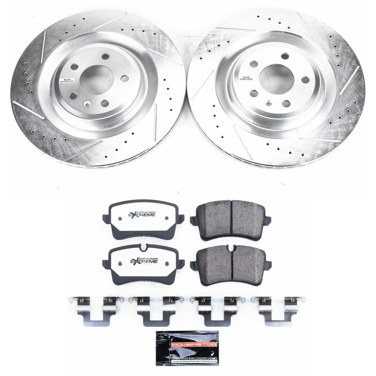Z26 Street Warrior Upgrade Kit: Drilled/Slotted Rotors; Carbon-Fiber Ceramic Pads W/Hardware; Pad Sensors product image