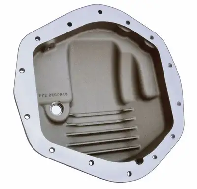 Pacific Performance Engineering Heavy Duty Cast Aluminum Rear Differential Cover GM/Ram 2500/3500 HD Raw PPE Diesel Silver