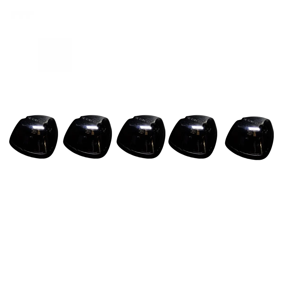Dodge 94-98 5-Piece Set Smoked Cab Roof Light Lens with Amber 194 Bulbs - Complete Kit With Wiring and Hardware product image
