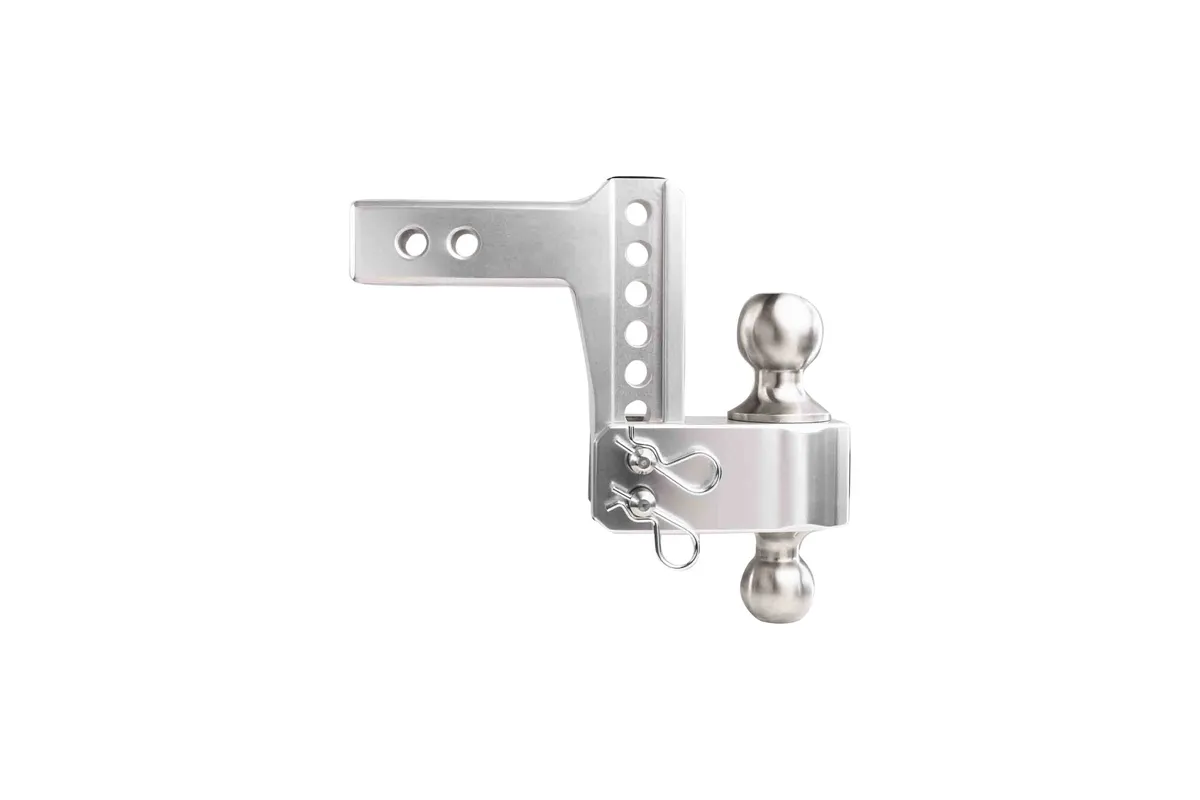 2.0" Aluminum Medium Duty 4" Drop/Rise Hitch w/ Stainless Steel Dual Ball product image