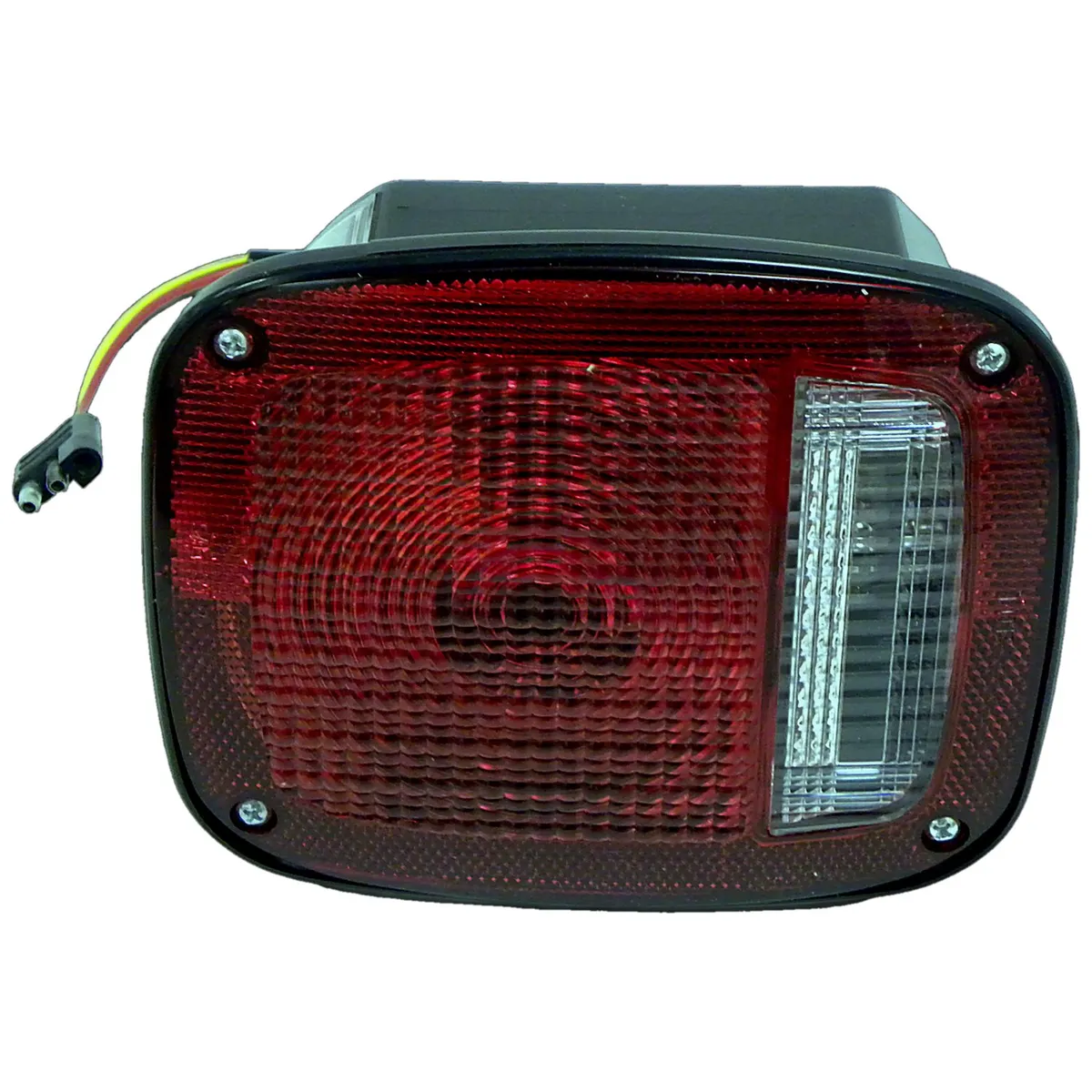 Crown Automotive Jeep Replacement J5457197 Left Tail Lamp w/ Black Body, w/ License Lamp Window for 1976-80 Jeep CJ-5, CJ-7 product image