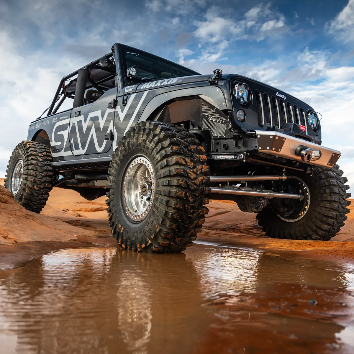 0723 Wrangler/20c Gladiator Legacy Front Bumper Armor Stainless Steel Raw product image