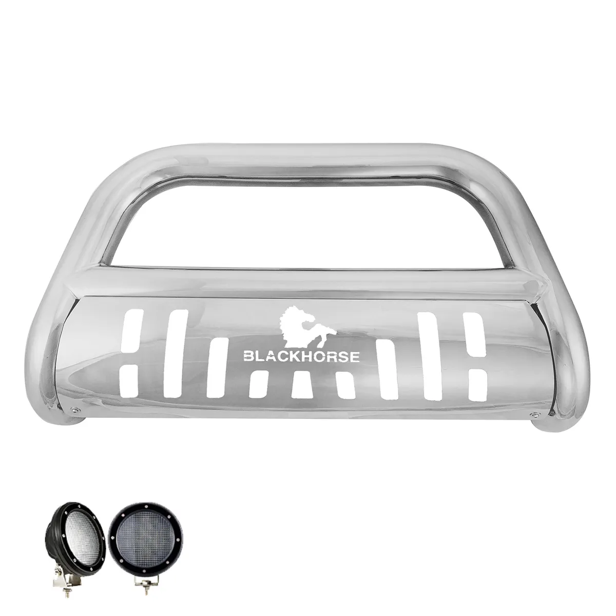 Black Horse Off Road 20c Gladiator Bull Bar Kit w Skid Plate Stainless Steel